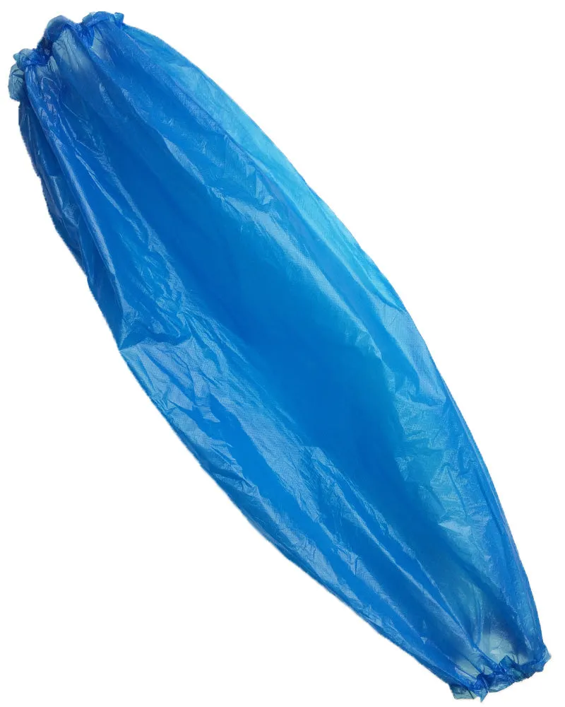 (1000/Case) 18" Disposable Blue Plastic Arm Sleeves
