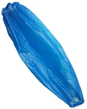 (1000/Case) 18" Disposable Blue Plastic Arm Sleeves