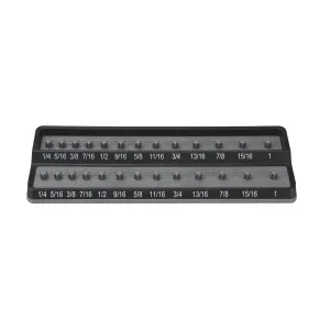 3/8 in. Fractional SAE Peg Socket Holder, Gray