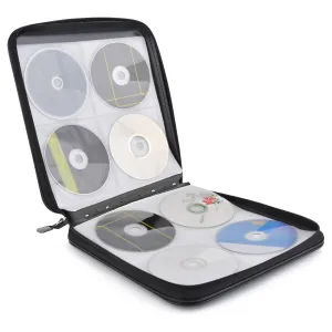 400 Discs CD Case CD DVD Storage Binder Sleeves Bag Portable Media Disk Wallet Album W/ Carrying Handle- Electronics
