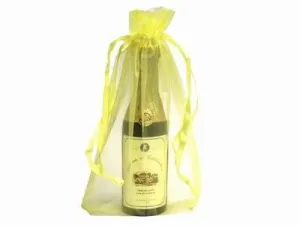 6x15 Yellow Sheer Organza Bags -10 pcs