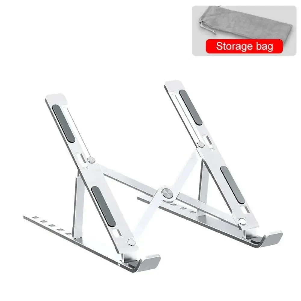 Adjustable Aluminum Cooling Pad Laptop Stand for Macbook Laptop Computer