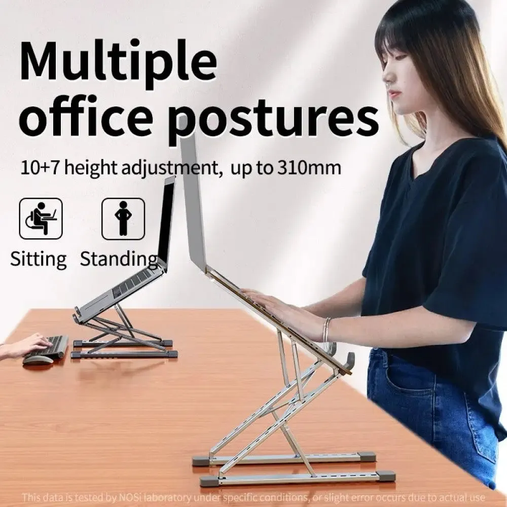 Adjustable Aluminum Cooling Pad Laptop Stand for Macbook Laptop Computer