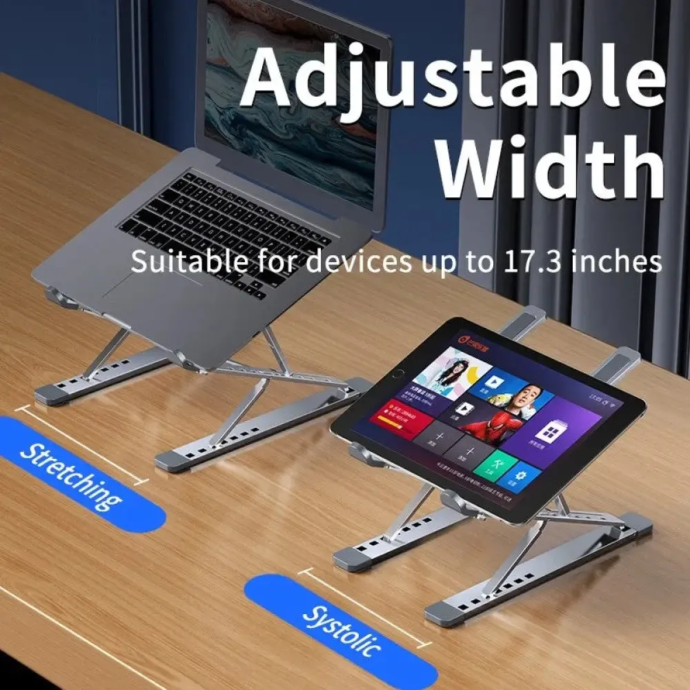 Adjustable Aluminum Cooling Pad Laptop Stand for Macbook Laptop Computer