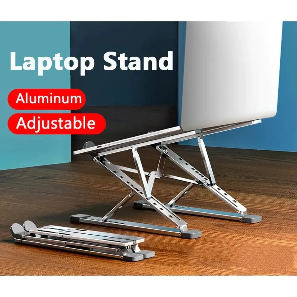 Adjustable Aluminum Cooling Pad Laptop Stand for Macbook Laptop Computer