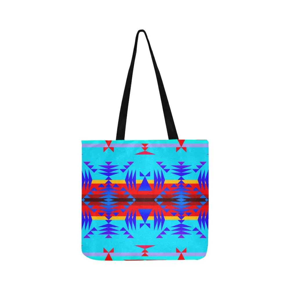 Between the Mountains Blue Reusable Shopping Bag (Two sides)