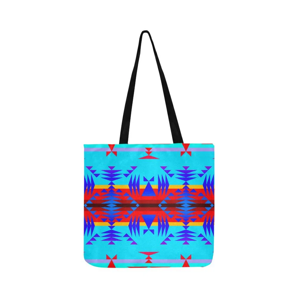 Between the Mountains Blue Reusable Shopping Bag (Two sides)