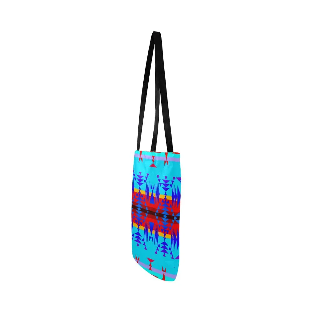 Between the Mountains Blue Reusable Shopping Bag (Two sides)