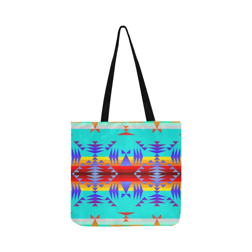 Between the Mountains Fire Reusable Shopping Bag (Two sides)