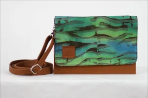 Clutch Purse - Cross Body - Boo Verdi Blue