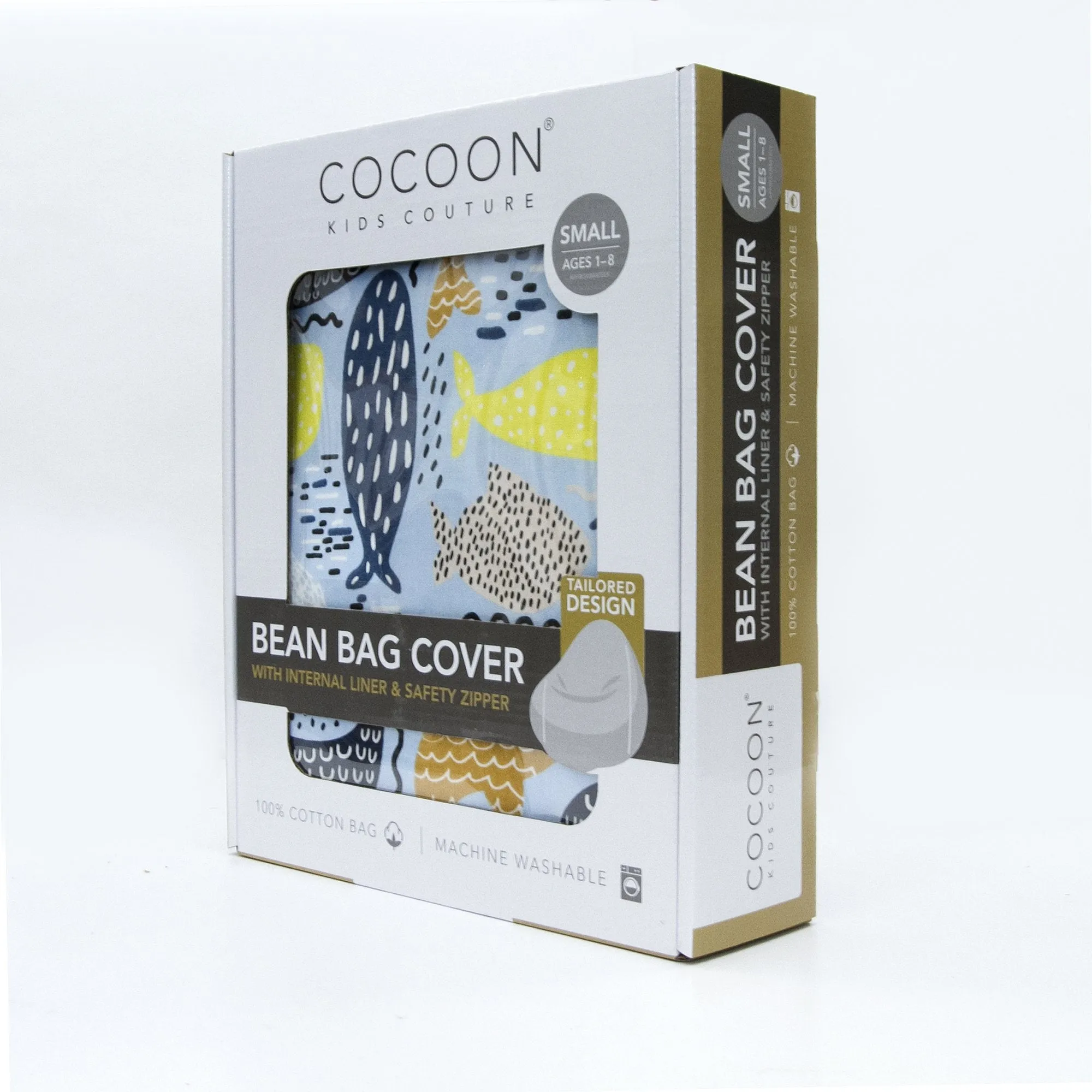 Cocoon Couture Bean Bag Cover - Whale - Small