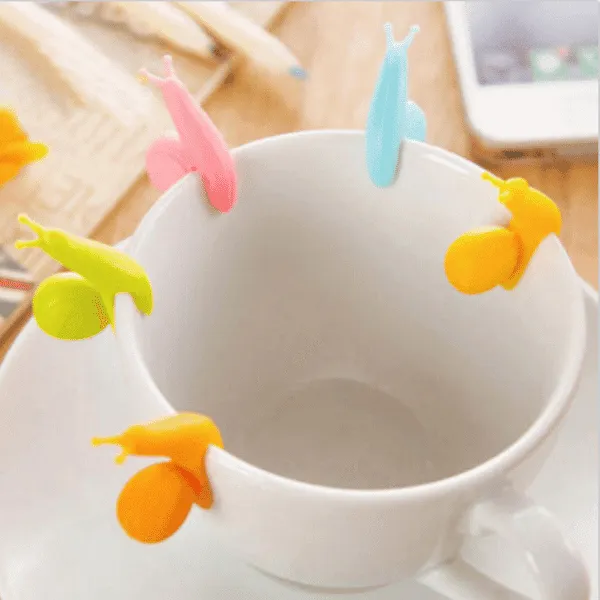 Cute Snail Shaped Eco-Friendly Silicone Tea Bag Holders Set