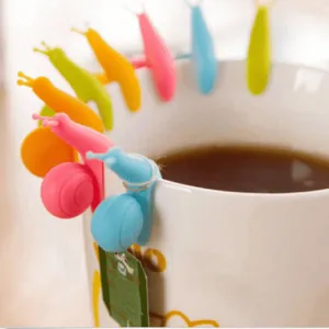 Cute Snail Shaped Eco-Friendly Silicone Tea Bag Holders Set