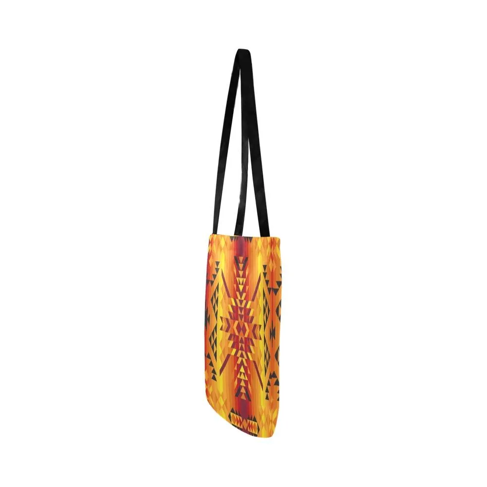 Desert Geo Yellow Red Reusable Shopping Bag (Two sides)