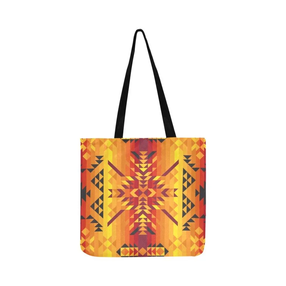 Desert Geo Yellow Red Reusable Shopping Bag (Two sides)