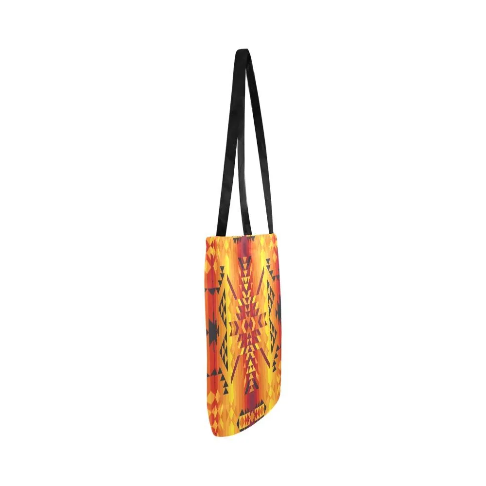 Desert Geo Yellow Red Reusable Shopping Bag (Two sides)