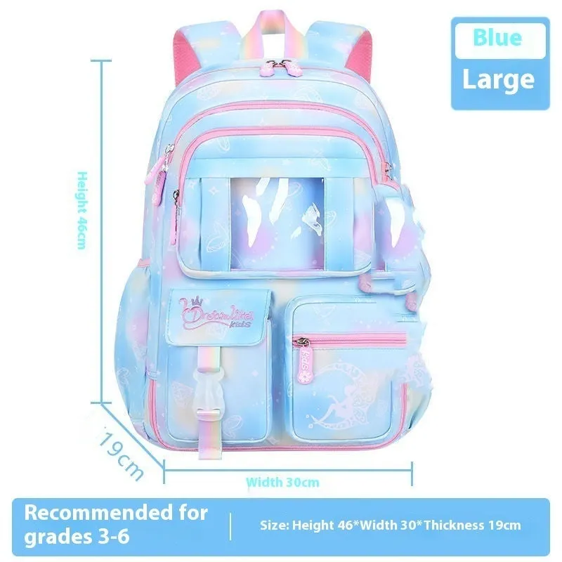 Fantasy Girl Kids Backpack Large Capacity, Waterproof & Cute
