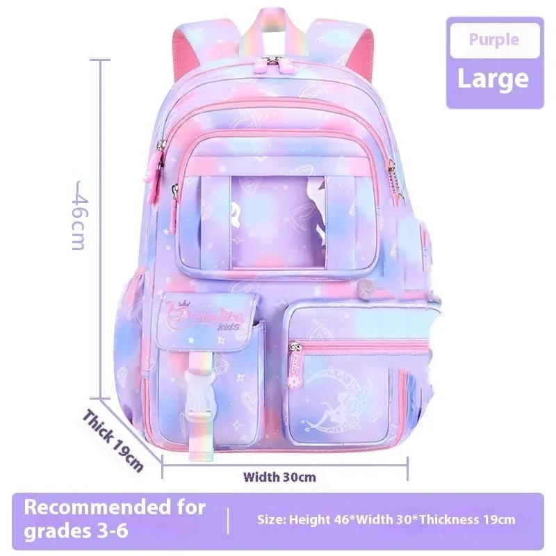 Fantasy Girl Kids Backpack Large Capacity, Waterproof & Cute