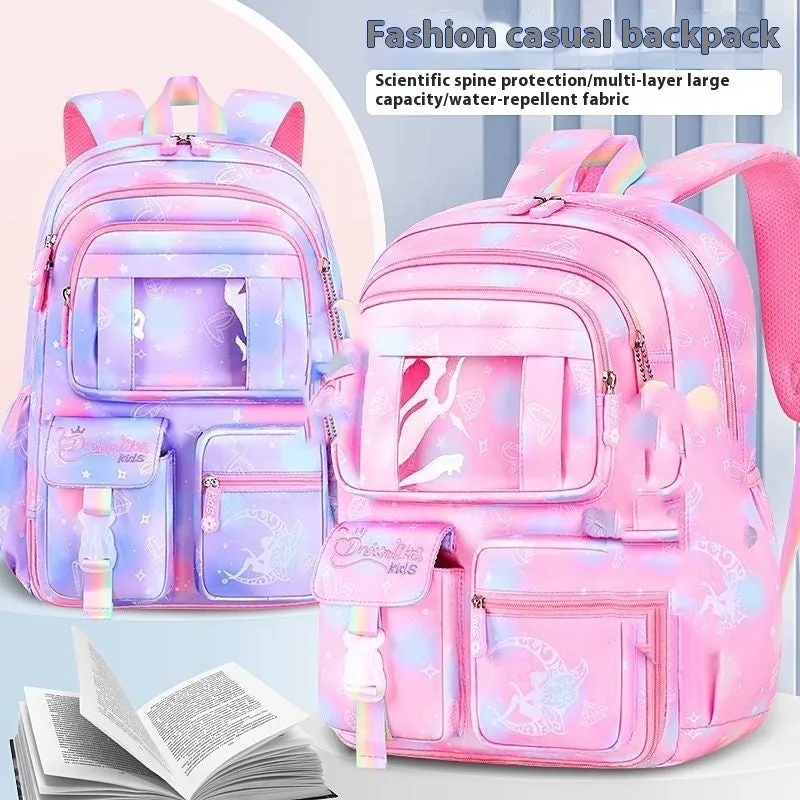 Fantasy Girl Kids Backpack Large Capacity, Waterproof & Cute