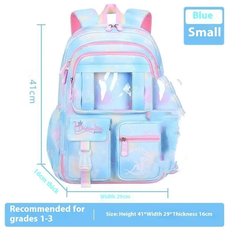 Fantasy Girl Kids Backpack Large Capacity, Waterproof & Cute