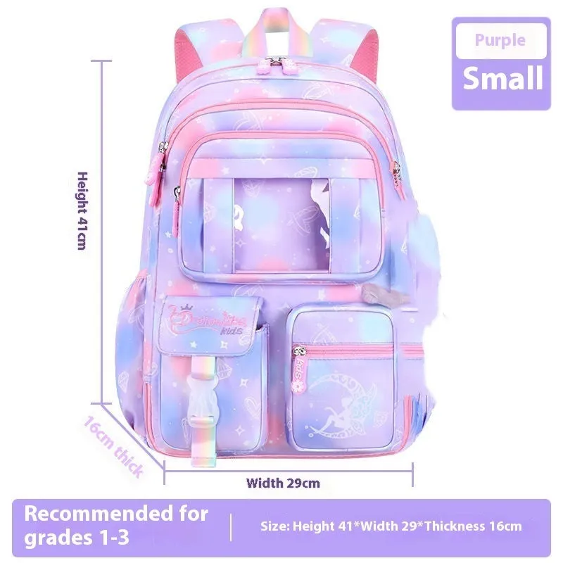 Fantasy Girl Kids Backpack Large Capacity, Waterproof & Cute