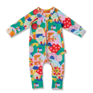 Halcyon Nights Long Sleeve Zipsuitsuit - Rainbow Valley