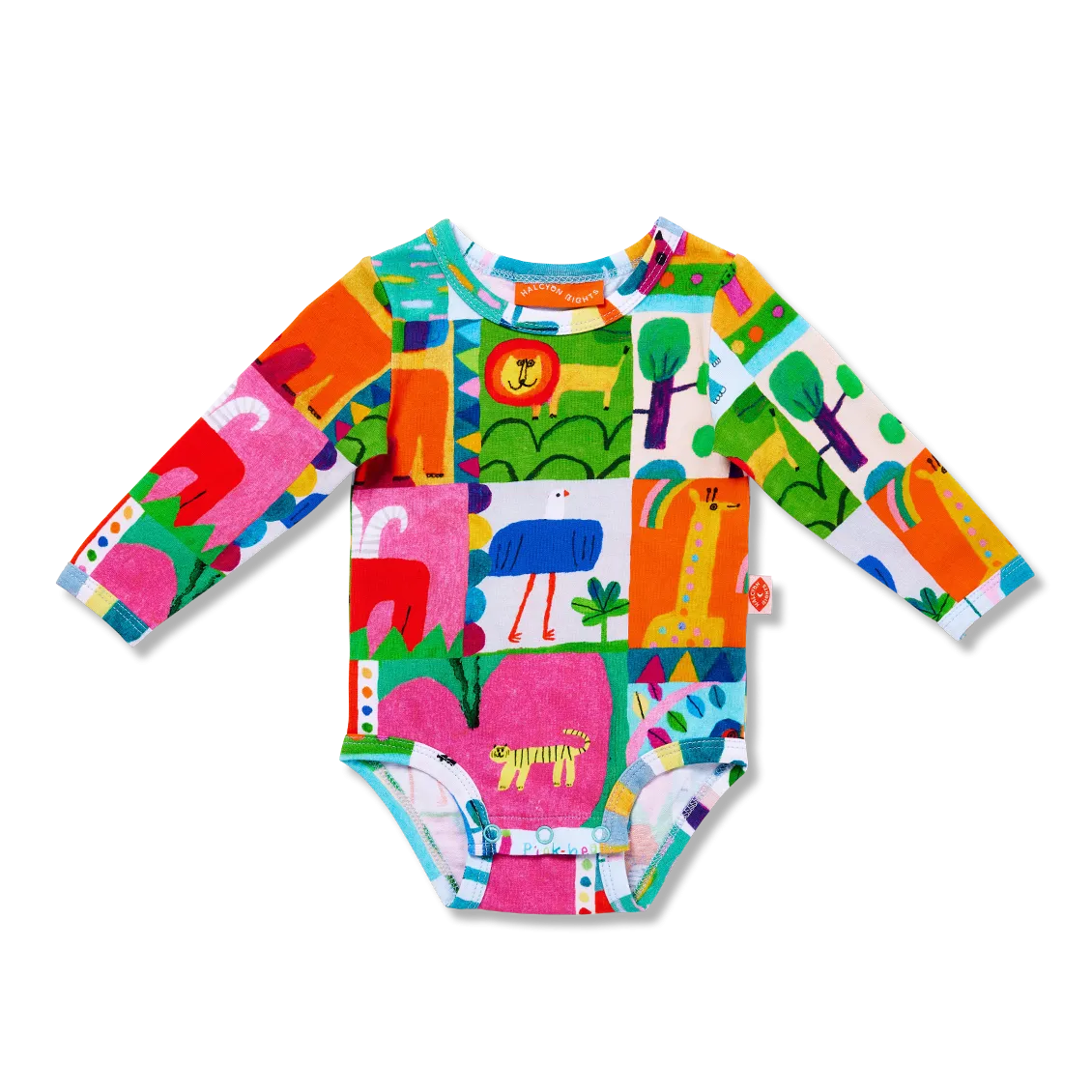 Halcyon Nights Safari Park Long Sleeve Bodysuit