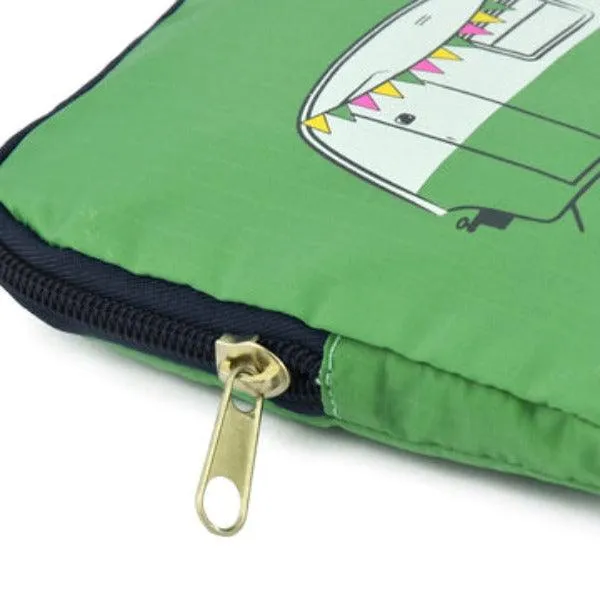 Handy Tote Bag - The Iconic Collection A World of Caravans Green