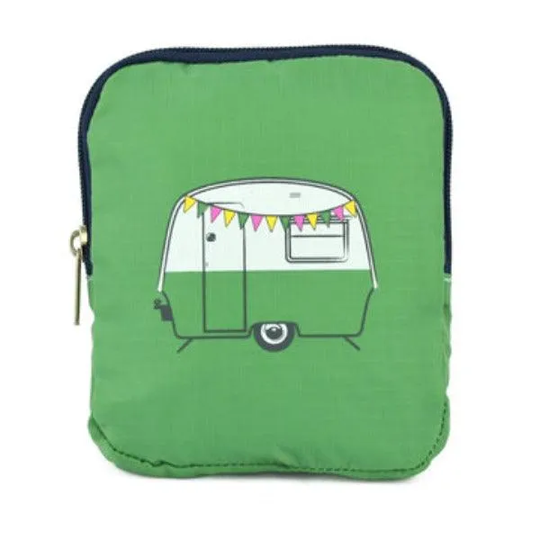 Handy Tote Bag - The Iconic Collection A World of Caravans Green