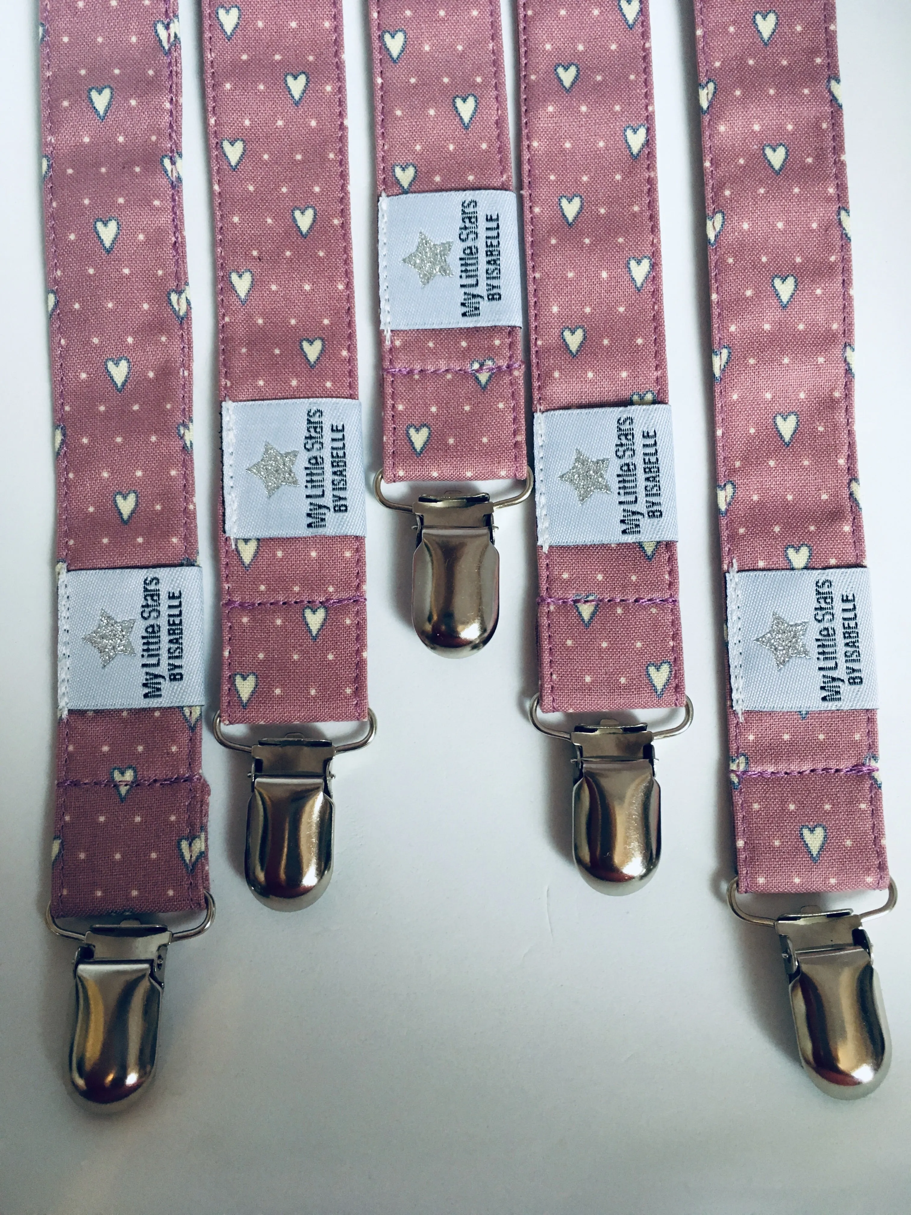 Heather Hearts - Soother Clip