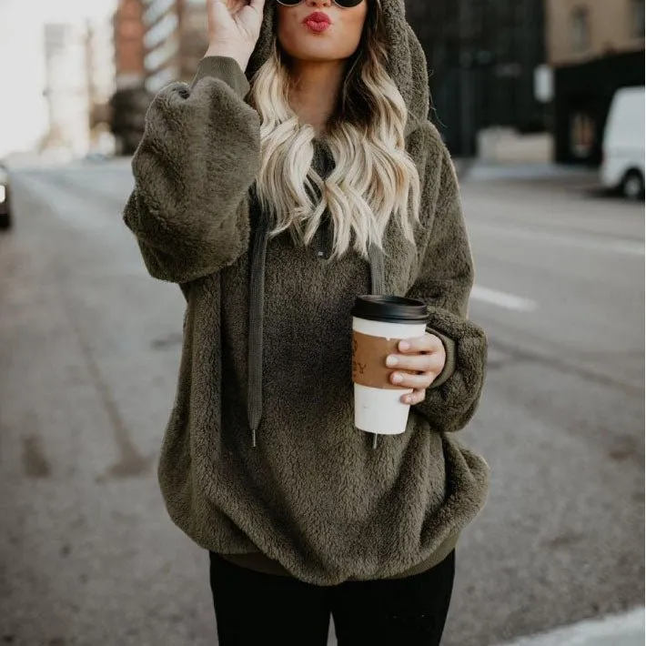 HOT SALE 50% OFFFashion Warm Casual Loose Hooded Sweatshirt
