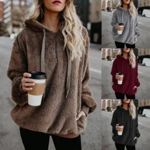 HOT SALE 50% OFFFashion Warm Casual Loose Hooded Sweatshirt