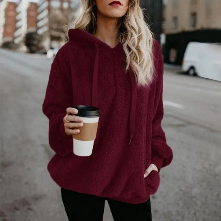 HOT SALE 50% OFFFashion Warm Casual Loose Hooded Sweatshirt