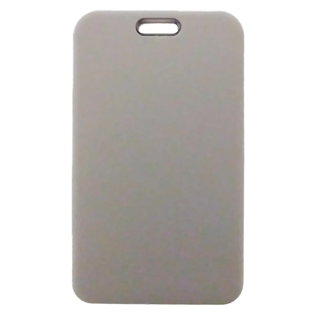 ID Card Holder With Rubber Back Gray