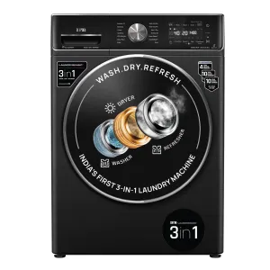 IFB Executive ZXB Laundrimagic 3-in-1 8.5 Kg/6.5 Kg/2.5 Kg Inverter Washer Dryer Refresh ( Black)
