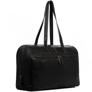 Jack Georges Voyager Uptown Leather Duffle Tote Bag