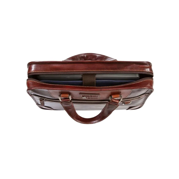 Medium-Sized Jekyll & Hide Laptop Briefcase in Tobacco Color