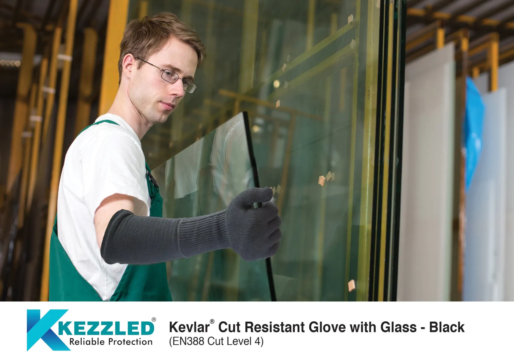 KEZZLED®- safety sleeves, safety products, Protective Arm Sleeves, Arm Guards Thumb Hole Black