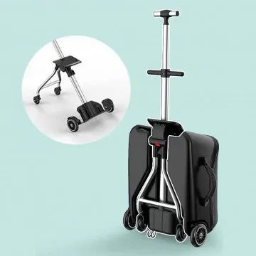 Koku Baby Travel Stroller and Ride-On Expandable Cabin Size Luggage - Sleek Black Design