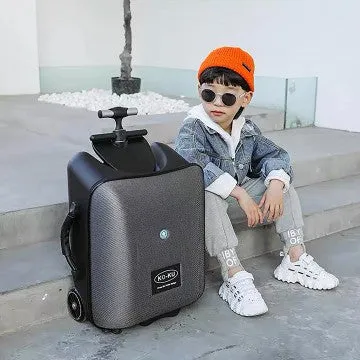 Koku Baby Travel Stroller and Ride-On Expandable Cabin Size Luggage - Sleek Black Design
