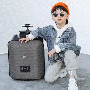 Koku Baby Travel Stroller and Ride-On Expandable Cabin Size Luggage - Sleek Black Design
