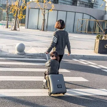 Koku Baby Travel Stroller and Ride-On Expandable Cabin Size Luggage - Sleek Black Design
