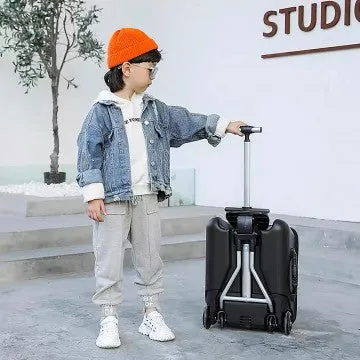 Koku Baby Travel Stroller and Ride-On Expandable Cabin Size Luggage - Sleek Black Design