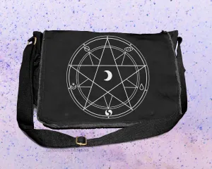 Magic Circle Canvas Messenger Bag - Gothic, Witchy