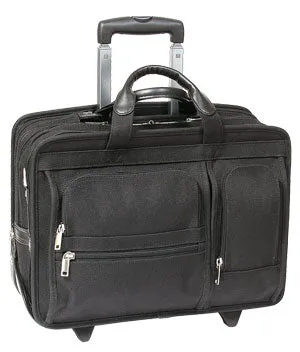 McKlein P Series CLINTON 58445 Polyester 17" Detachable-Wheeled Laptop Case