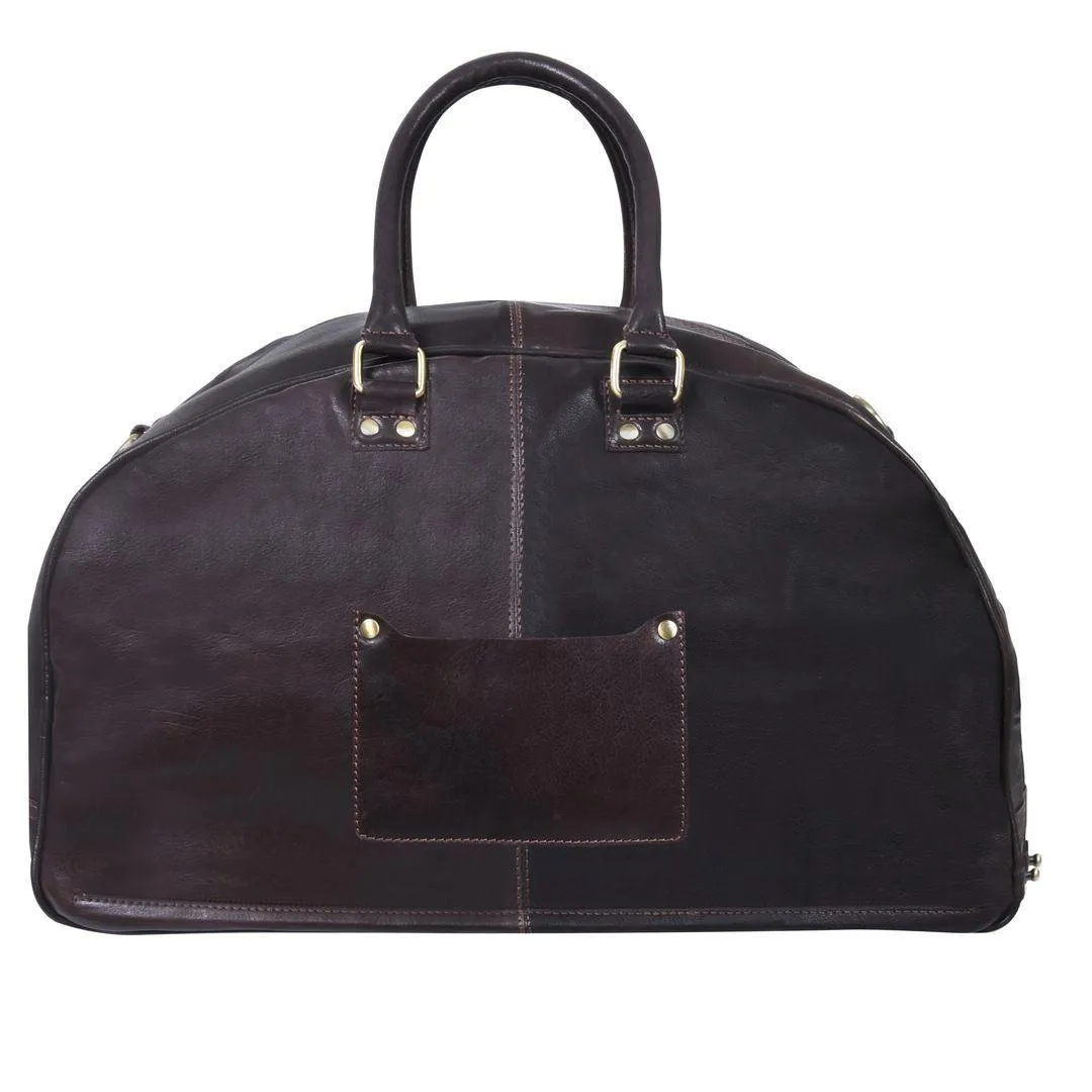 Mens Hand Made Real Leather Overnight Travel Gym Weekend Bag Duffle Carry On