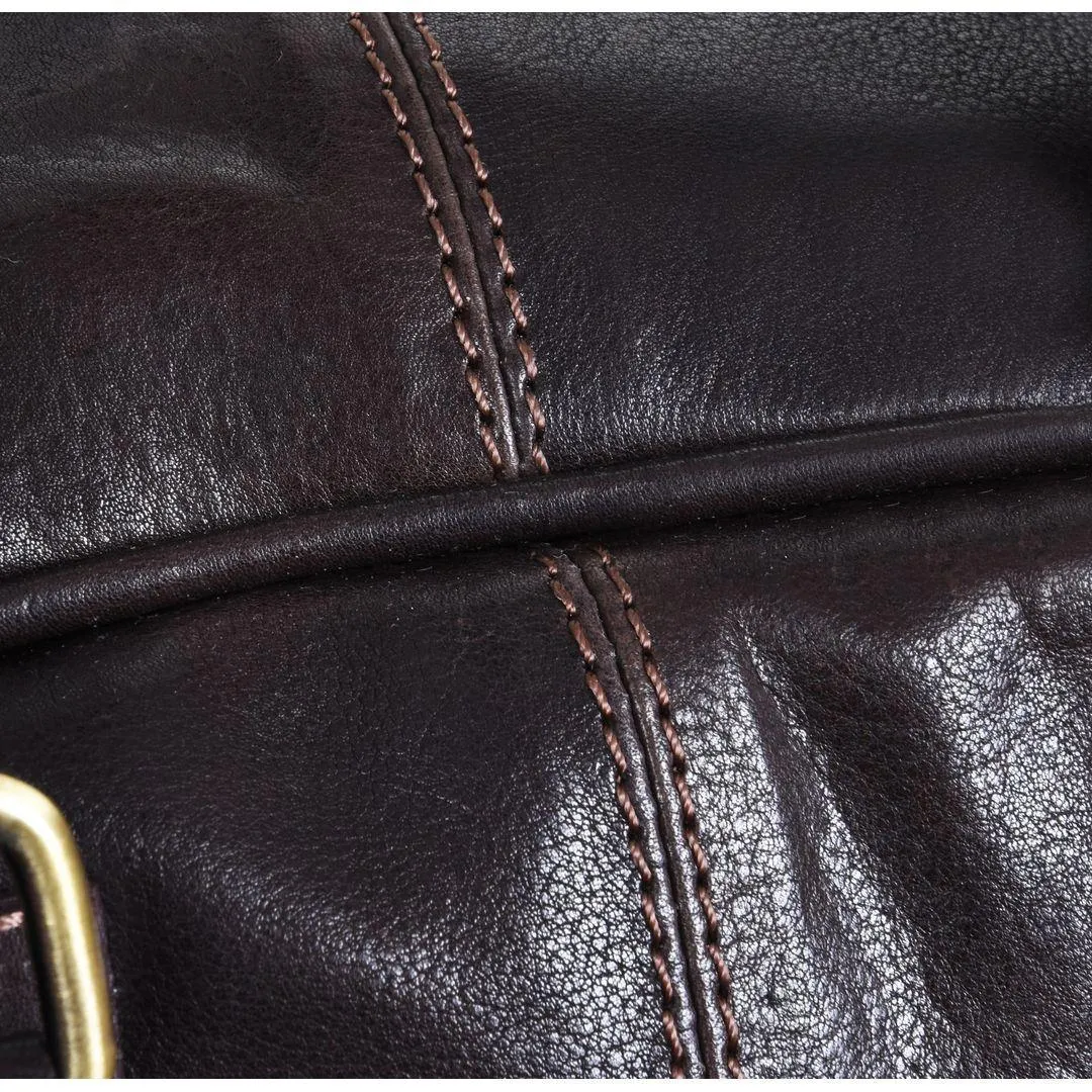 Mens Hand Made Real Leather Overnight Travel Gym Weekend Bag Duffle Carry On