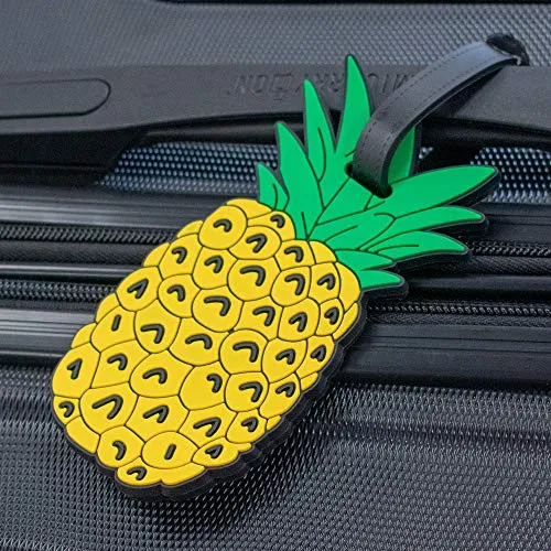 Miami CarryOn Novelty Collection Luggage ID Tags (2-Piece) (Pineapple)