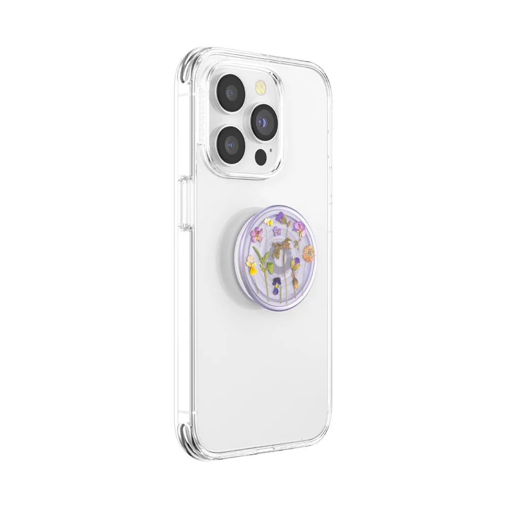 PopSockets PopGrip Plant| Gel Phone Grip & KickStand, Pemovable Peusable Washable, Works with  Smooth Hard Plastic Case, Easy Remove Top for Wireless Charging - Purple Fields