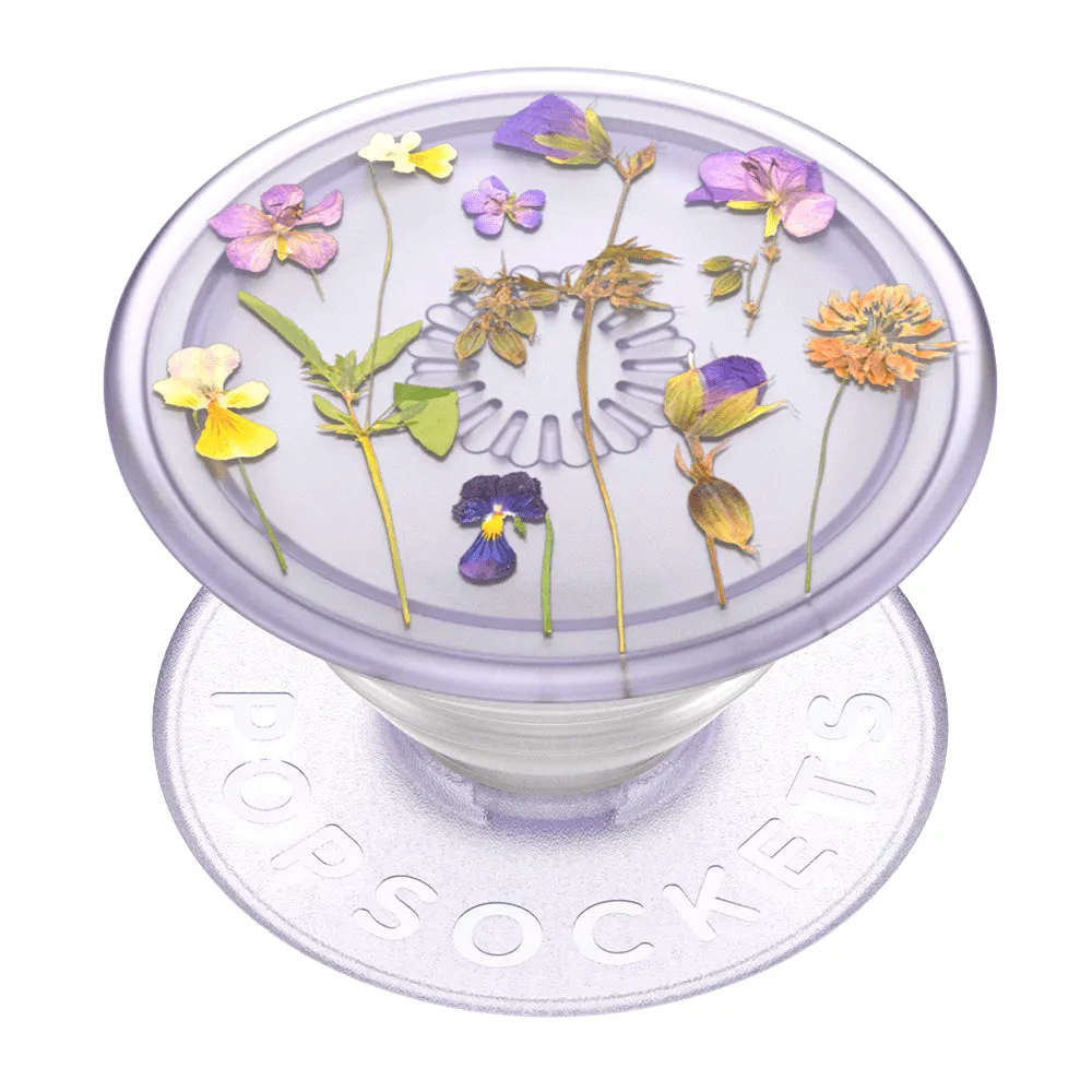 PopSockets PopGrip Plant| Gel Phone Grip & KickStand, Pemovable Peusable Washable, Works with  Smooth Hard Plastic Case, Easy Remove Top for Wireless Charging - Purple Fields